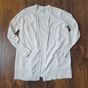 Susina Cream Cardigan Open Front size small